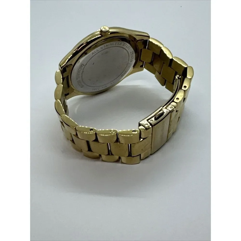 Michael Kors MK3381 Unisex Gold Stainless Steel Analog Dial Quartz Watch JNA442